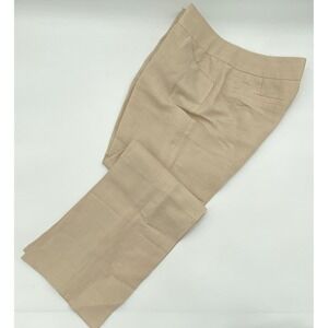 ANNE KLEIN Womens Beige Linen Blend Straight Leg Dress Pants‎ Size 6P